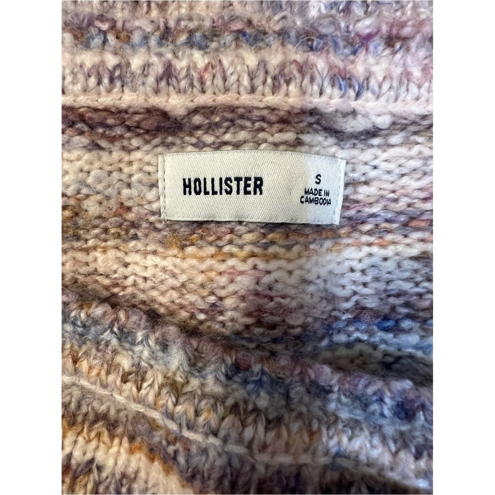 Hollister Multi-Color Spacedye Knit Oversized Boatneck Sweater SIZE SMALL - Picture 7 of 8